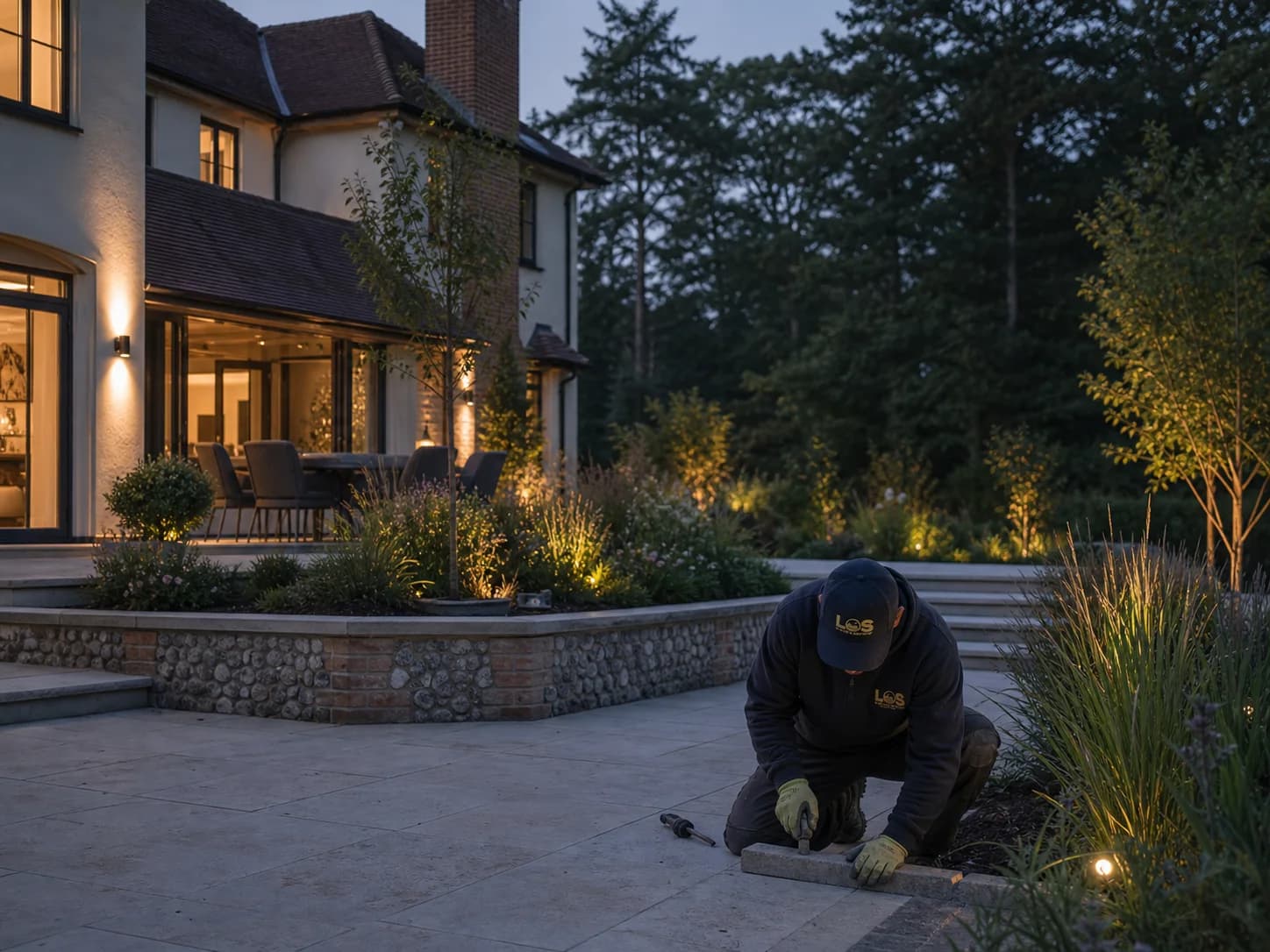Editorial concept of premium landscaping and stonework near Epping Forest