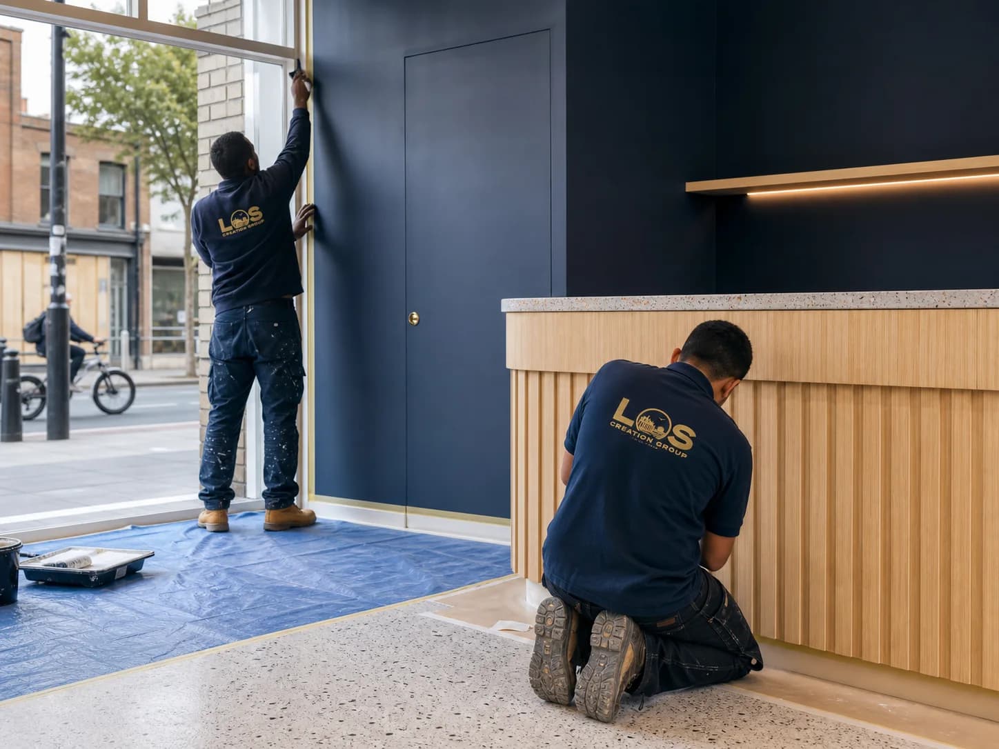 Editorial concept of commercial painting and property maintenance in Newham