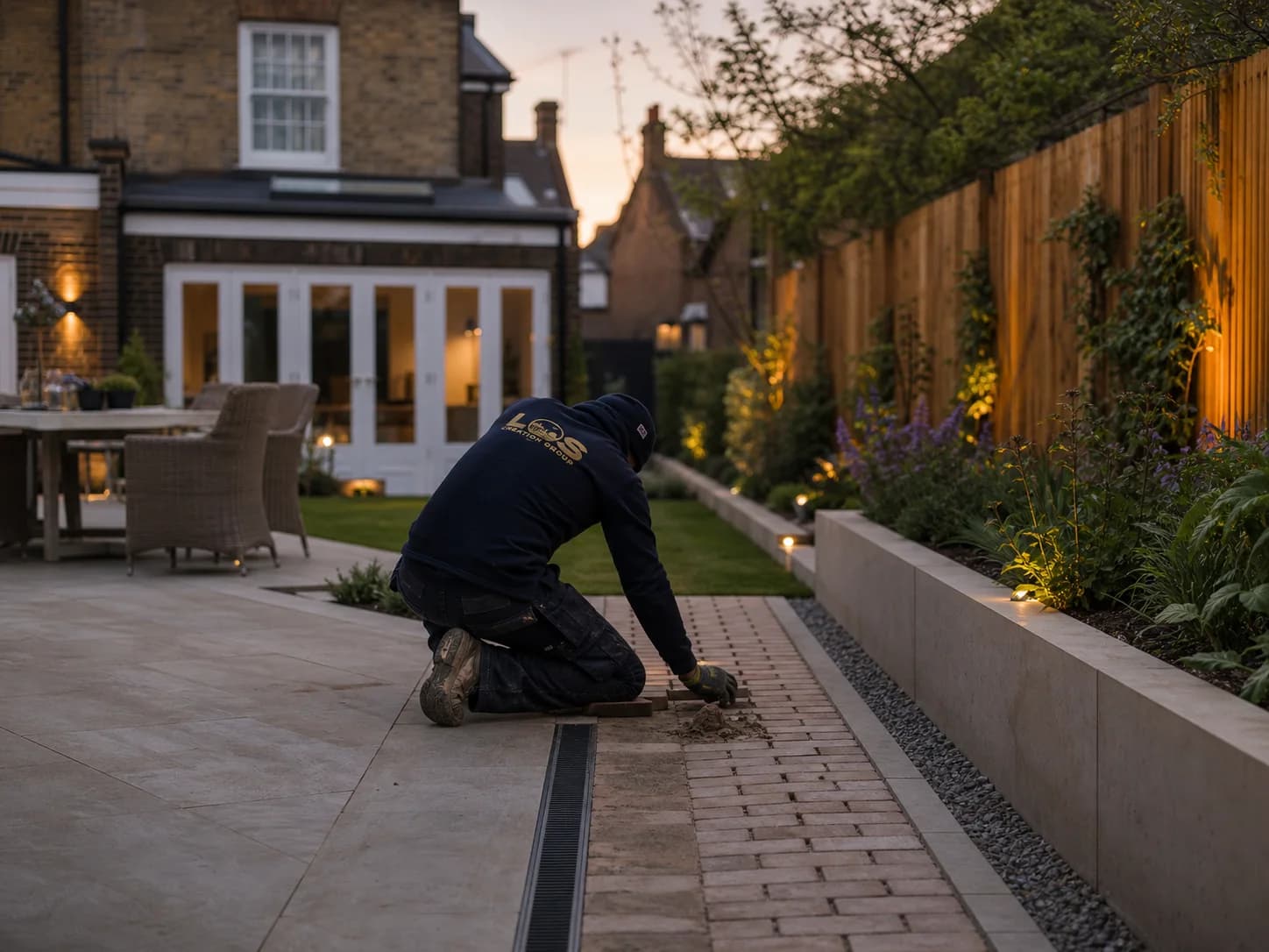 Editorial concept of a zoned garden and patio transformation in Rayleigh and Rochford