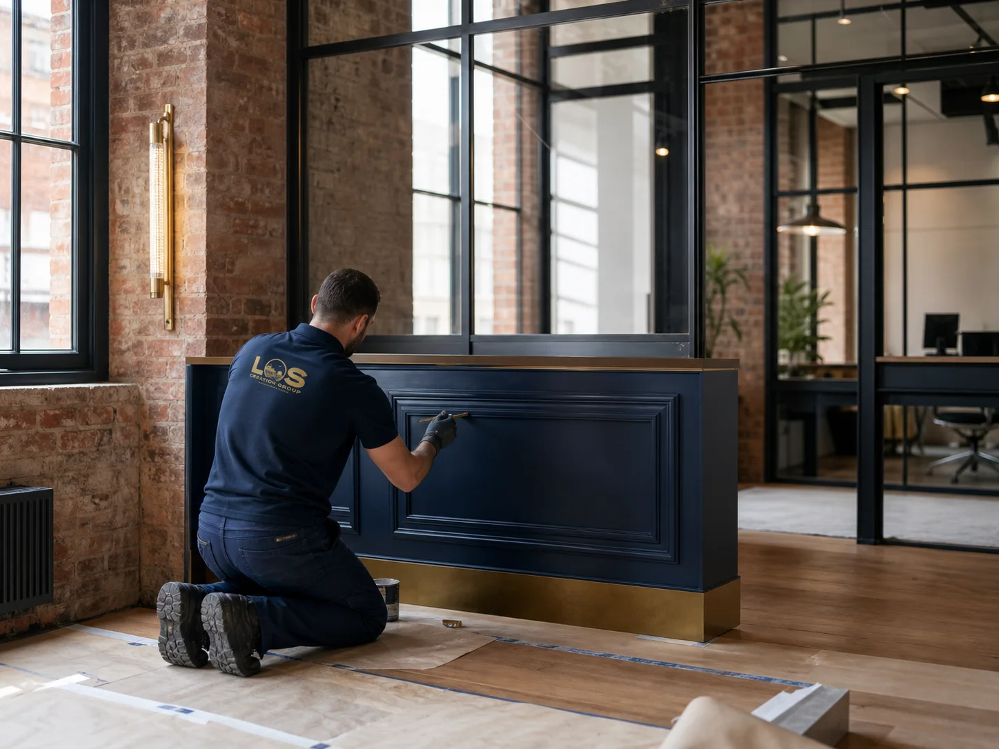 Editorial concept of premium commercial decorating and maintenance in Tower Hamlets